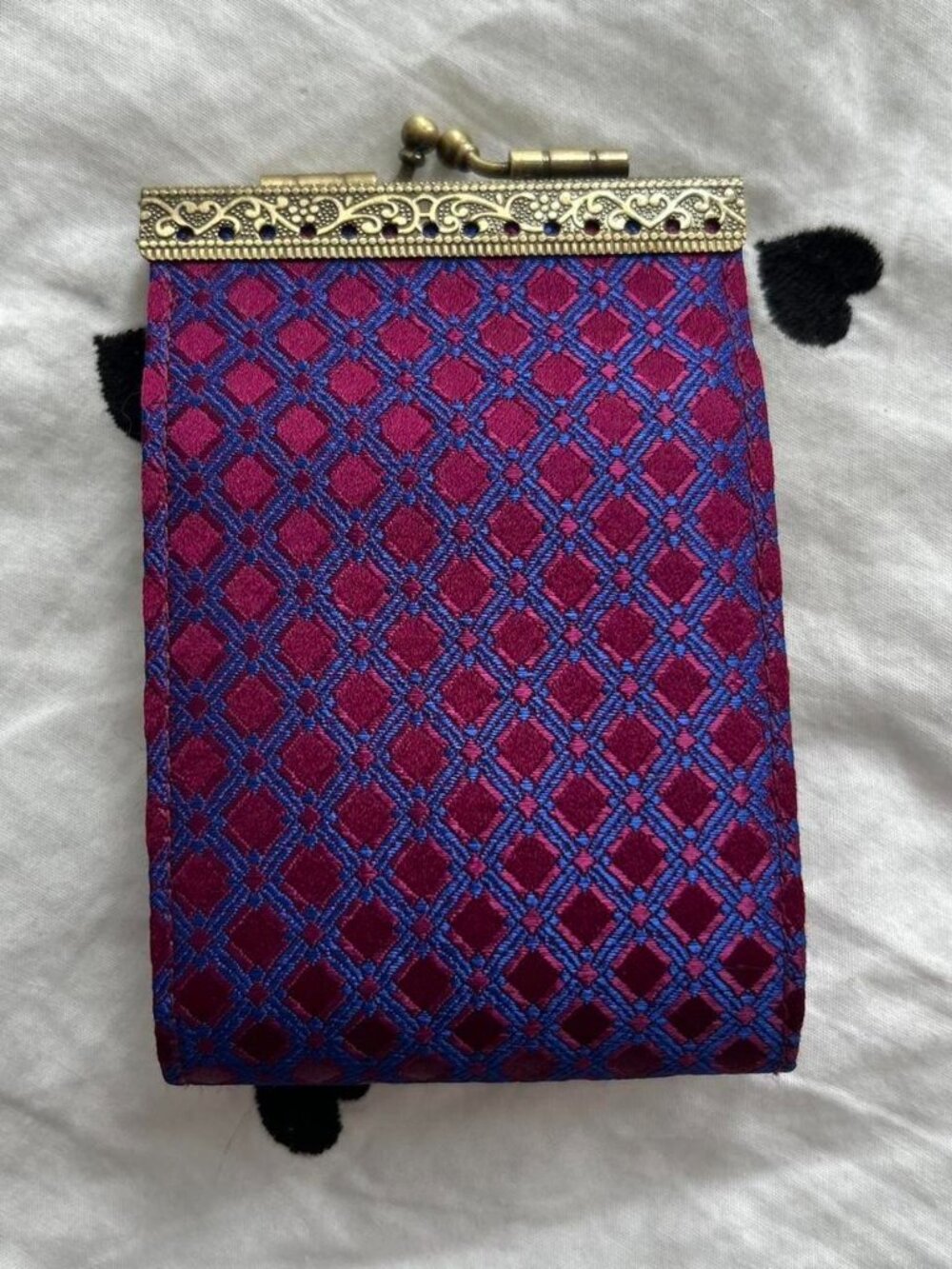 New Cathayana Purple and Red Cardholder Wallet